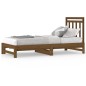 Dormeuse Estraibile Miele 2x(90x200) cm Legno Massello di Pino