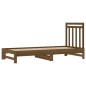 Dormeuse Estraibile Miele 2x(90x200) cm Legno Massello di Pino