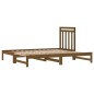 Dormeuse Estraibile Miele 2x(90x200) cm Legno Massello di Pino