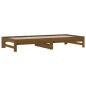 Dormeuse Estraibile Miele 2x(90x200) cm Legno Massello di Pino