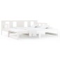 Dormeuse Estraibile Bianca Legno Massello di Pino 2x(90x200) cm Dormeuse Estraibile Bianca Legno Massello di Pino 2x(90x200) cm