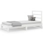 Dormeuse Estraibile Bianca 2x(90x190) cm Legno Massello di Pino Dormeuse Estraibile Bianca 2x(90x190) cm Legno Massello di Pino