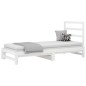 Dormeuse Estraibile Bianca 2x(90x190) cm Legno Massello di Pino Dormeuse Estraibile Bianca 2x(90x190) cm Legno Massello di Pino