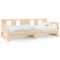 Dormeuse Estraibile in Legno Massello di Pino 2x(90x190) cm Dormeuse Estraibile in Legno Massello di Pino 2x(90x190) cm