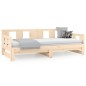 Dormeuse Estraibile in Legno Massello di Pino 2x(90x190) cm Dormeuse Estraibile in Legno Massello di Pino 2x(90x190) cm