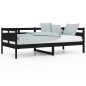 Dormeuse Nera in Legno Massello di Pino 90x190 cm Dormeuse Nera in Legno Massello di Pino 90x190 cm