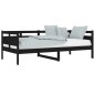 Dormeuse Nera in Legno Massello di Pino 90x190 cm Dormeuse Nera in Legno Massello di Pino 90x190 cm