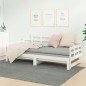 Dormeuse Estraibile Bianca Legno Massello di Pino 2x(90x200) cm Dormeuse Estraibile Bianca Legno Massello di Pino 2x(90x200) cm