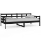 Dormeuse Nera in Legno Massello di Pino 90x190 cm Dormeuse Nera in Legno Massello di Pino 90x190 cm