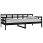 Dormeuse Nera in Legno Massello di Pino 90x190 cm Dormeuse Nera in Legno Massello di Pino 90x190 cm