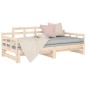 Dormeuse Estraibile in Legno Massello di Pino 2x(80x200) cm Dormeuse Estraibile in Legno Massello di Pino 2x(80x200) cm