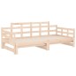 Dormeuse Estraibile in Legno Massello di Pino 2x(80x200) cm Dormeuse Estraibile in Legno Massello di Pino 2x(80x200) cm