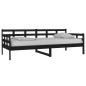 Dormeuse Nera in Legno Massello di Pino 90x200 cm Dormeuse Nera in Legno Massello di Pino 90x200 cm