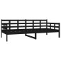 Dormeuse Nera in Legno Massello di Pino 90x200 cm Dormeuse Nera in Legno Massello di Pino 90x200 cm