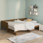 Dormeuse Estraibile Miele Legno Massello di Pino 2x(80x200) cm Dormeuse Estraibile Miele Legno Massello di Pino 2x(80x200) cm