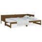 Dormeuse Estraibile Miele Legno Massello di Pino 2x(80x200) cm Dormeuse Estraibile Miele Legno Massello di Pino 2x(80x200) cm