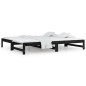 Dormeuse Estraibile Nera 2x(80x200) cm Legno Massello di Pino Dormeuse Estraibile Nera 2x(80x200) cm Legno Massello di Pino