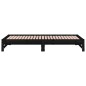Dormeuse Estraibile Nera 2x(80x200) cm Legno Massello di Pino Dormeuse Estraibile Nera 2x(80x200) cm Legno Massello di Pino