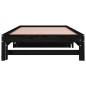 Dormeuse Estraibile Nera 2x(80x200) cm Legno Massello di Pino Dormeuse Estraibile Nera 2x(80x200) cm Legno Massello di Pino