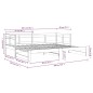 Dormeuse Estraibile Miele Legno Massello di Pino 2x(90x200) cm Dormeuse Estraibile Miele Legno Massello di Pino 2x(90x200) cm