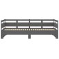 Dormeuse Estraibile Grigia Legno Massello di Pino 2x(90x200) cm Dormeuse Estraibile Grigia Legno Massello di Pino 2x(90x200) cm