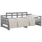 Dormeuse Estraibile Grigia Legno Massello di Pino 2x(90x200) cm Dormeuse Estraibile Grigia Legno Massello di Pino 2x(90x200) cm