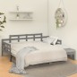 Dormeuse Estraibile Grigia Legno Massello di Pino 2x(90x200) cm Dormeuse Estraibile Grigia Legno Massello di Pino 2x(90x200) cm