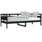 Dormeuse Nera in Legno Massello di Pino 80x200 cm Dormeuse Nera in Legno Massello di Pino 80x200 cm