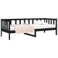 Dormeuse Nera 90x190 cm in Legno Massello di Pino Dormeuse Nera 90x190 cm in Legno Massello di Pino