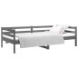 Dormeuse Grigia 90x190 cm in Legno Massello di Pino Dormeuse Grigia 90x190 cm in Legno Massello di Pino