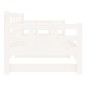 Dormeuse Estraibile Bianca Legno Massello di Pino 2x(90x200) cm Dormeuse Estraibile Bianca Legno Massello di Pino 2x(90x200) cm