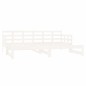Dormeuse Estraibile Bianca Legno Massello di Pino 2x(90x200) cm Dormeuse Estraibile Bianca Legno Massello di Pino 2x(90x200) cm