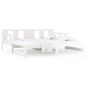 Dormeuse Estraibile Bianca Legno Massello di Pino 2x(80x200) cm Dormeuse Estraibile Bianca Legno Massello di Pino 2x(80x200) cm