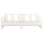 Dormeuse Estraibile Bianca Legno Massello di Pino 2x(80x200) cm Dormeuse Estraibile Bianca Legno Massello di Pino 2x(80x200) cm