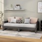 Dormeuse Estraibile Grigia Legno Massello di Pino 2x(80x200) cm Dormeuse Estraibile Grigia Legno Massello di Pino 2x(80x200) cm