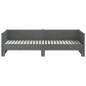 Dormeuse Estraibile Grigia Legno Massello di Pino 2x(80x200) cm Dormeuse Estraibile Grigia Legno Massello di Pino 2x(80x200) cm
