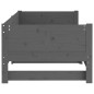 Dormeuse Estraibile Grigia Legno Massello di Pino 2x(80x200) cm Dormeuse Estraibile Grigia Legno Massello di Pino 2x(80x200) cm