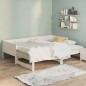vidaXL Dormeuse Estraibile Bianca Legno Massello di Pino 2x(90x190) cm vidaXL Dormeuse Estraibile Bianca Legno Massello di Pino 2x(90x190) cm