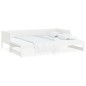 vidaXL Dormeuse Estraibile Bianca Legno Massello di Pino 2x(90x190) cm vidaXL Dormeuse Estraibile Bianca Legno Massello di Pino 2x(90x190) cm
