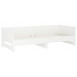 vidaXL Dormeuse Estraibile Bianca Legno Massello di Pino 2x(90x190) cm vidaXL Dormeuse Estraibile Bianca Legno Massello di Pino 2x(90x190) cm