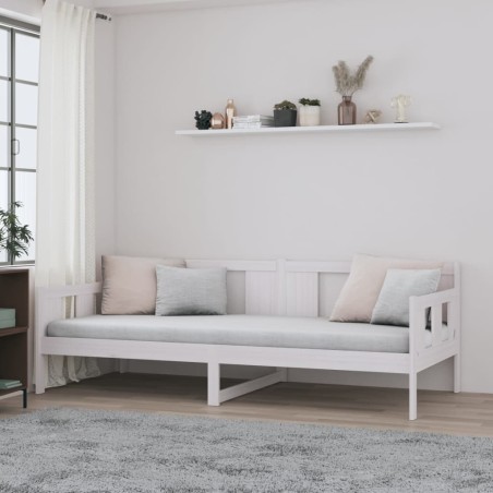 Dormeuse Bianca in Legno Massello di Pino 90x200 cm