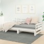 Dormeuse Estraibile Bianca Legno Massello di Pino 2x(90x190) cm Dormeuse Estraibile Bianca Legno Massello di Pino 2x(90x190) cm