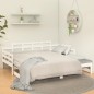 Dormeuse Estraibile Bianca Legno Massello di Pino 2x(90x190) cm Dormeuse Estraibile Bianca Legno Massello di Pino 2x(90x190) cm