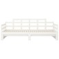 Dormeuse Estraibile Bianca Legno Massello di Pino 2x(90x190) cm Dormeuse Estraibile Bianca Legno Massello di Pino 2x(90x190) cm