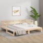 Dormeuse Estraibile in Legno Massello di Pino 2x(90x190) cm Dormeuse Estraibile in Legno Massello di Pino 2x(90x190) cm