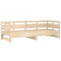 Dormeuse Estraibile in Legno Massello di Pino 2x(90x190) cm Dormeuse Estraibile in Legno Massello di Pino 2x(90x190) cm