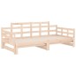 Dormeuse Estraibile in Legno Massello di Pino 2x(90x200) cm Dormeuse Estraibile in Legno Massello di Pino 2x(90x200) cm