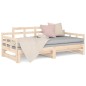 Dormeuse Estraibile in Legno Massello di Pino 2x(90x190) cm Dormeuse Estraibile in Legno Massello di Pino 2x(90x190) cm