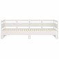 Dormeuse Estraibile Bianca Legno Massello di Pino 2x(90x200) cm Dormeuse Estraibile Bianca Legno Massello di Pino 2x(90x200) cm