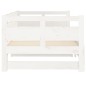 Dormeuse Estraibile Bianca Legno Massello di Pino 2x(90x200) cm Dormeuse Estraibile Bianca Legno Massello di Pino 2x(90x200) cm